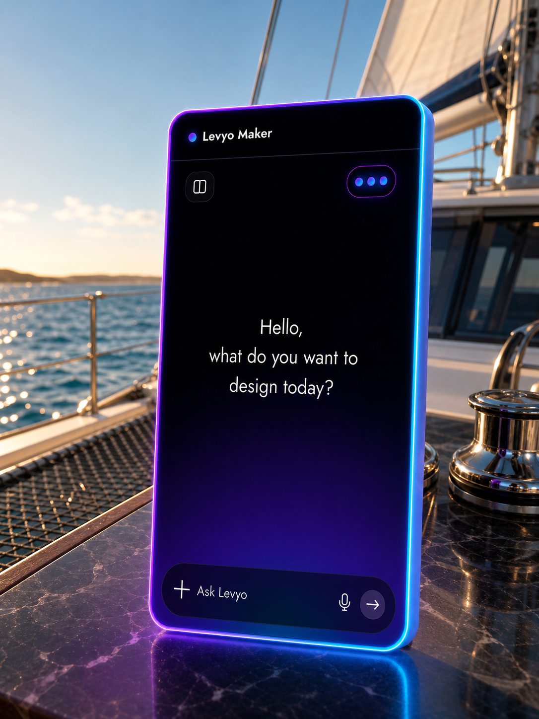 Levyo Maker input screen for sailing trip t shirts