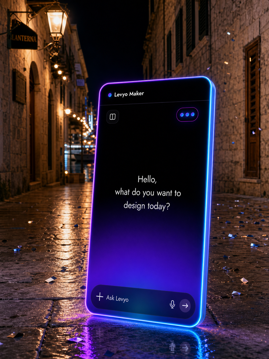 Levyo Maker input screen for a Hvar school leavers party shirt prompt