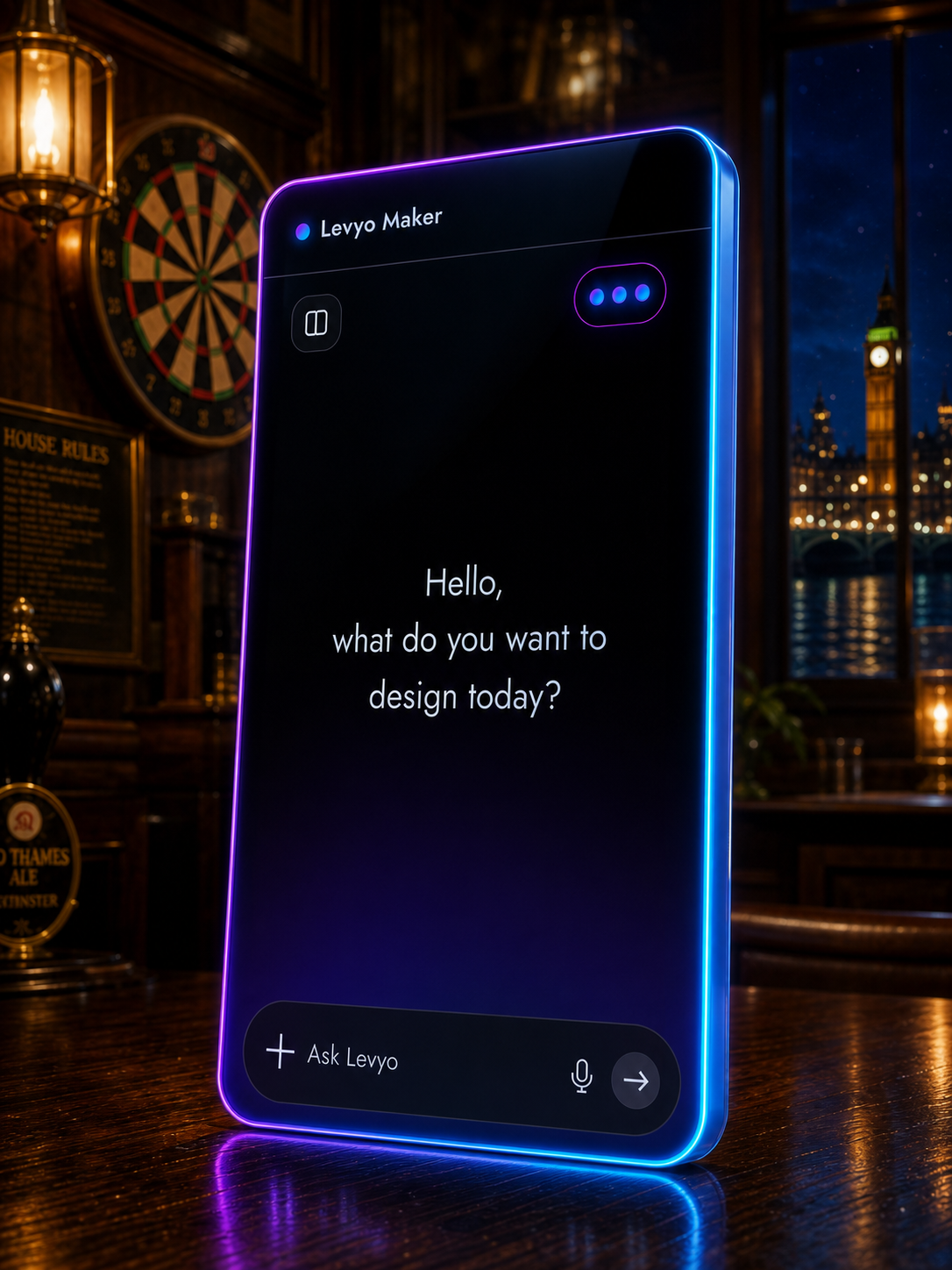 Levyo Maker input screen for social darts t shirts