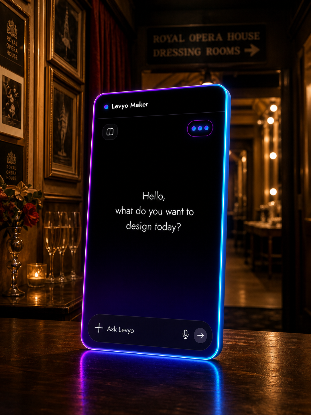 Levyo Maker input screen for theatre cast party t shirts