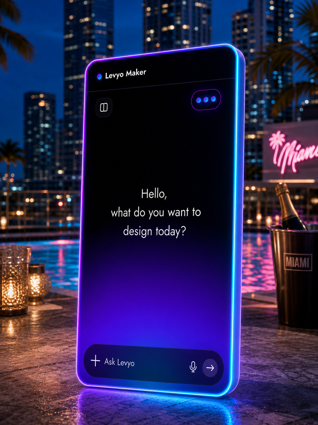 Levyo Maker input screen for watch party crew t shirts