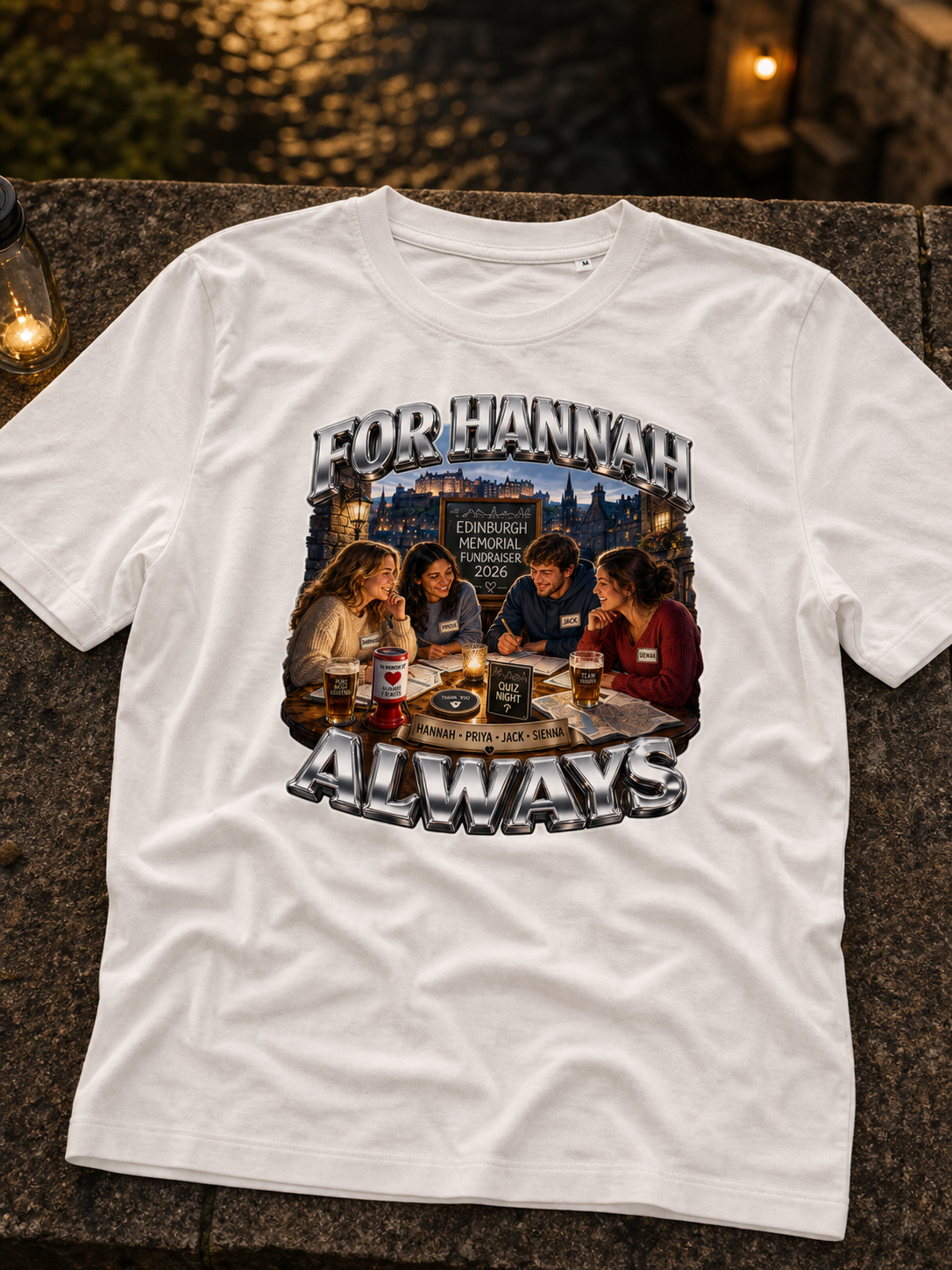 Levyo shirt visual for memorial fundraiser t shirts