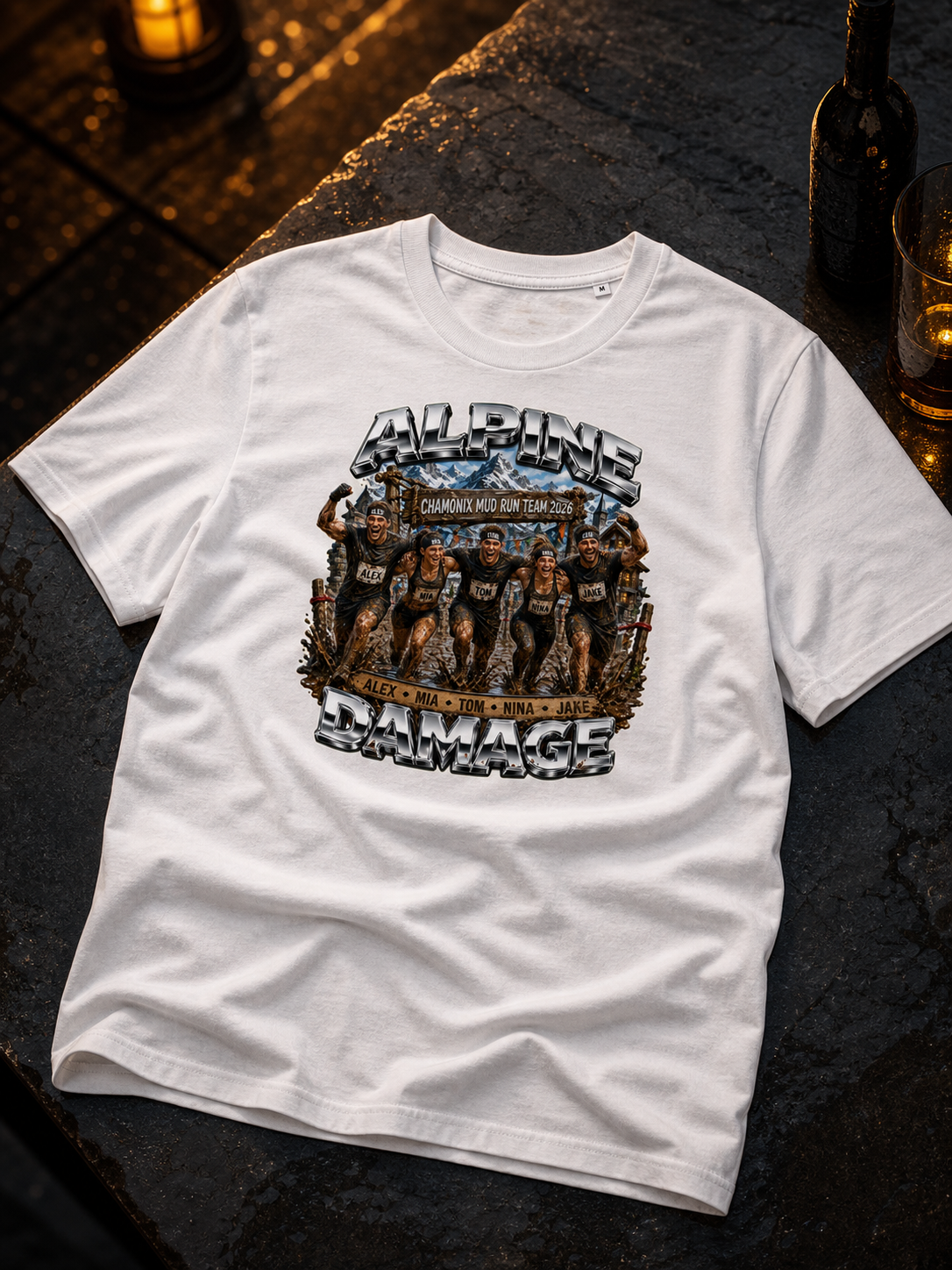 Levyo shirt visual for mud run team t shirts
