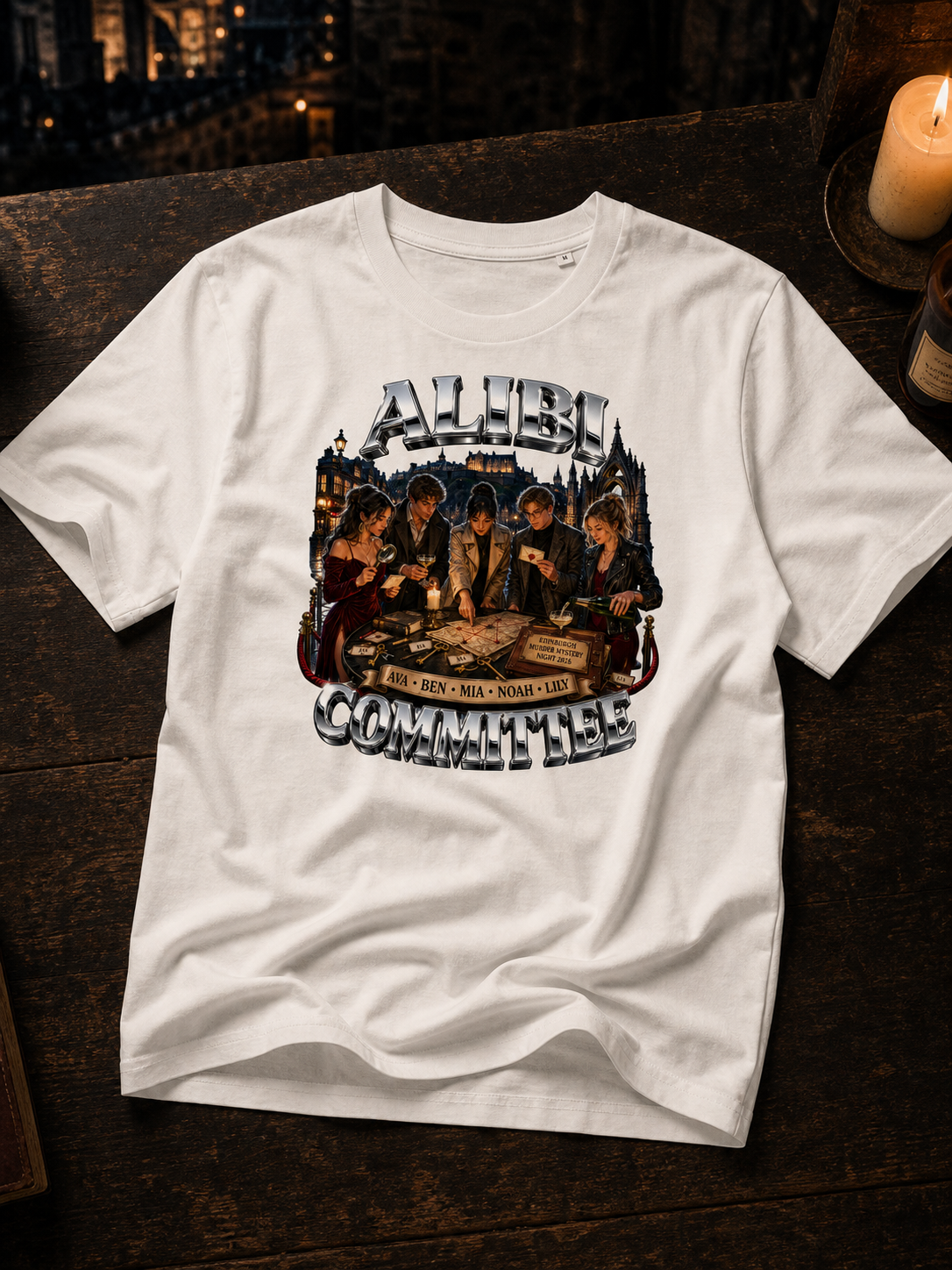 Levyo shirt visual for murder mystery night t shirts