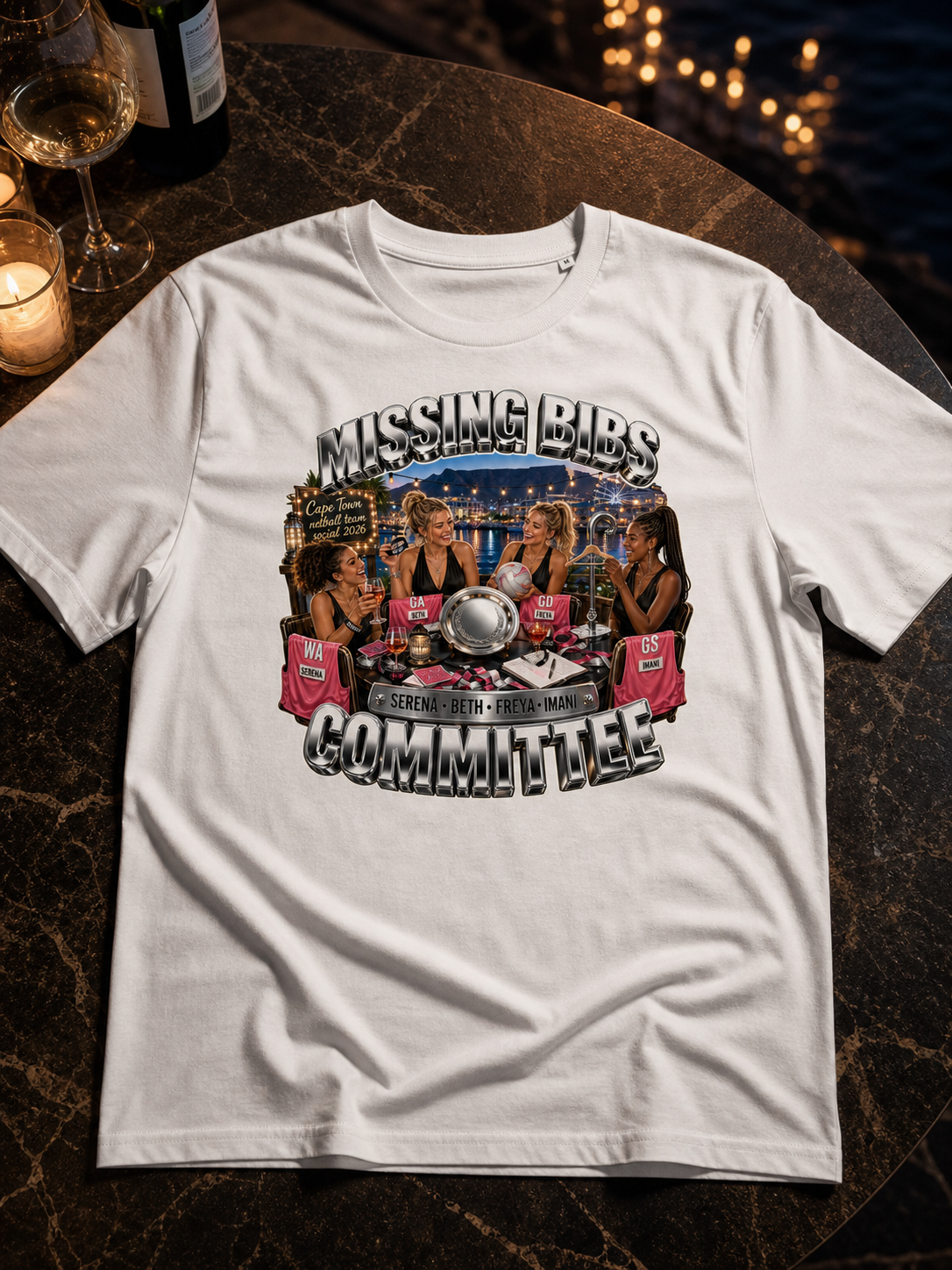 Levyo shirt visual for netball team social t shirts
