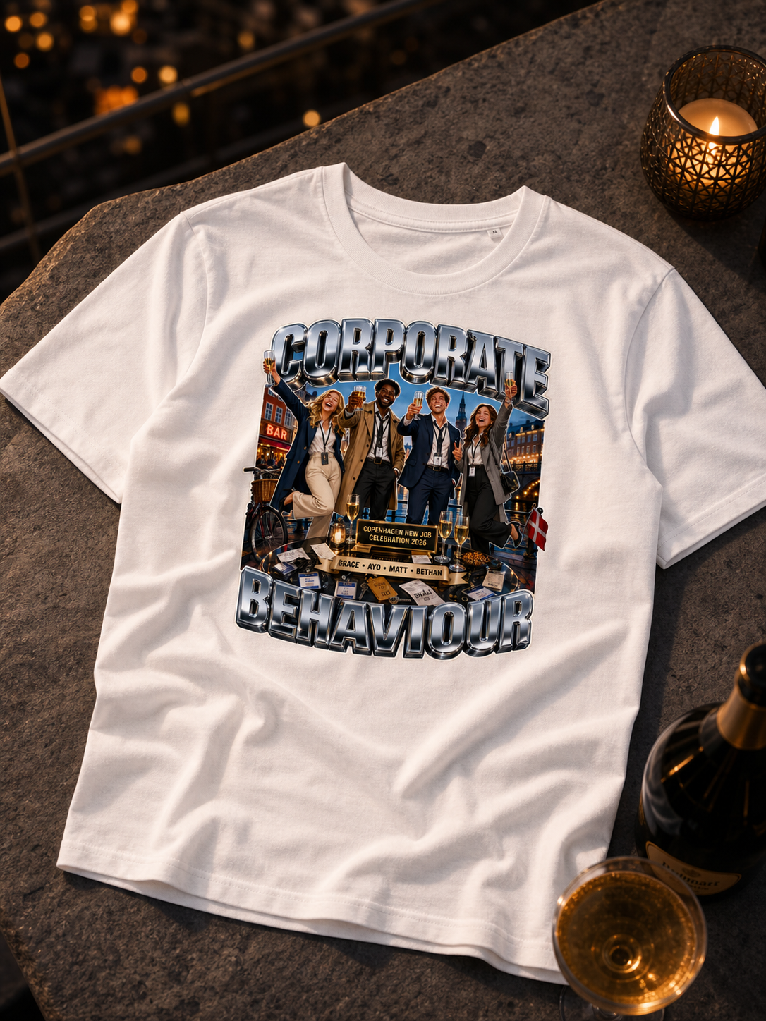 Levyo shirt visual for new job celebration t shirts