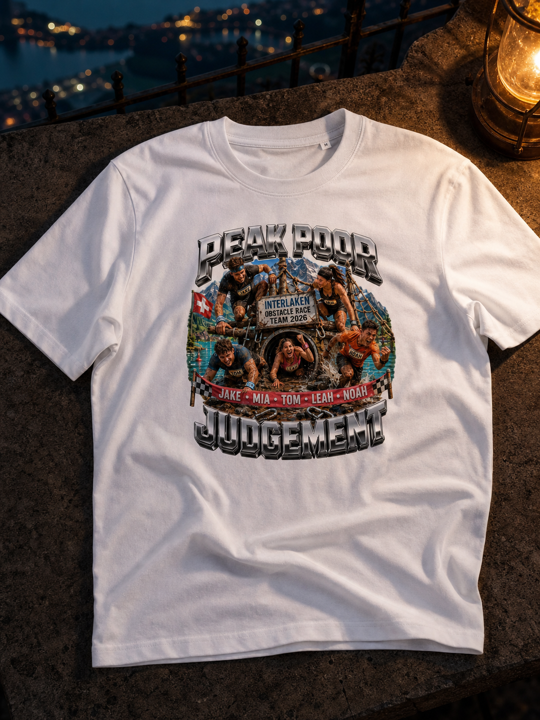Levyo shirt visual for obstacle race team t shirts