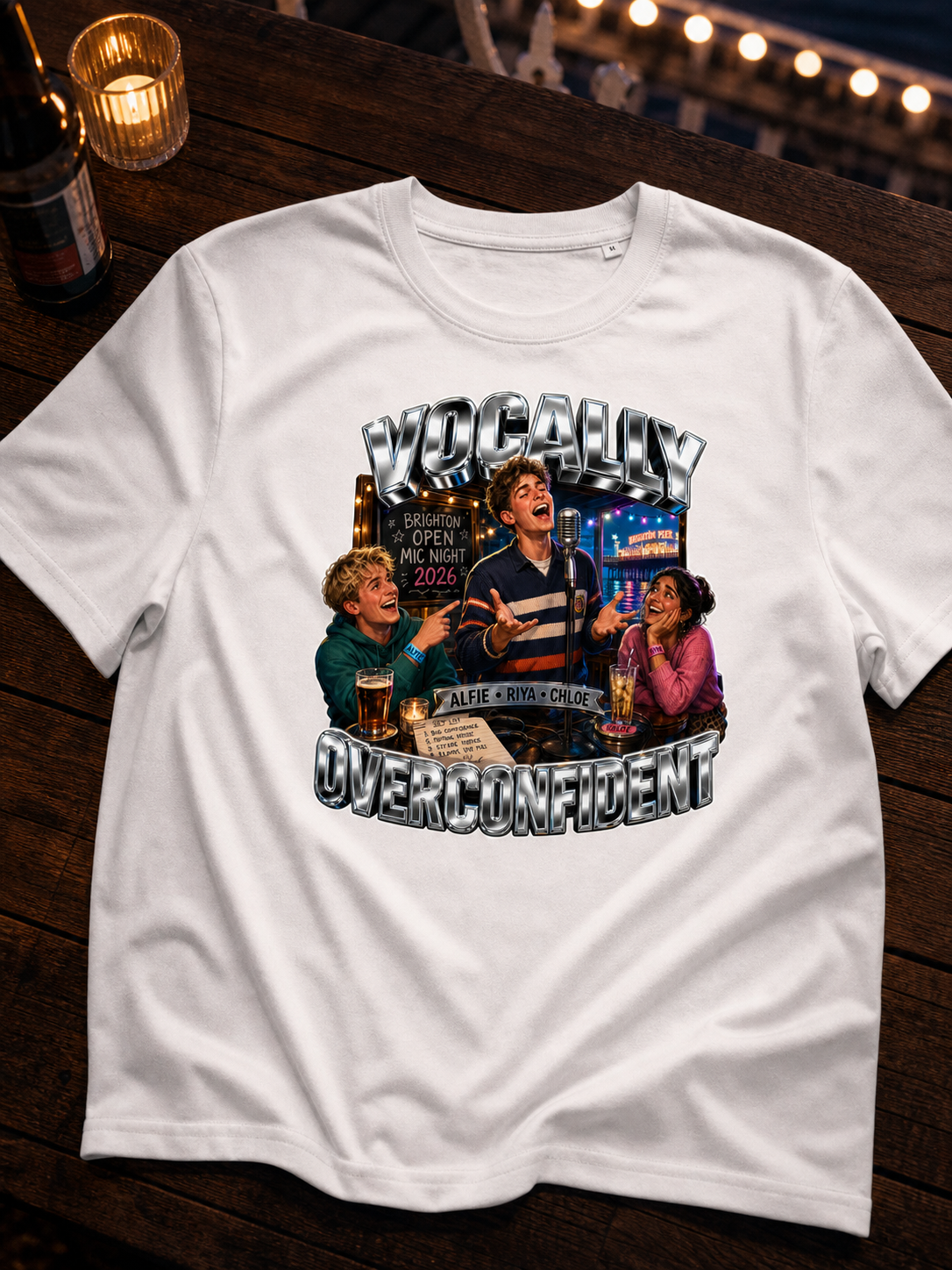 Levyo shirt visual for open mic night t shirts