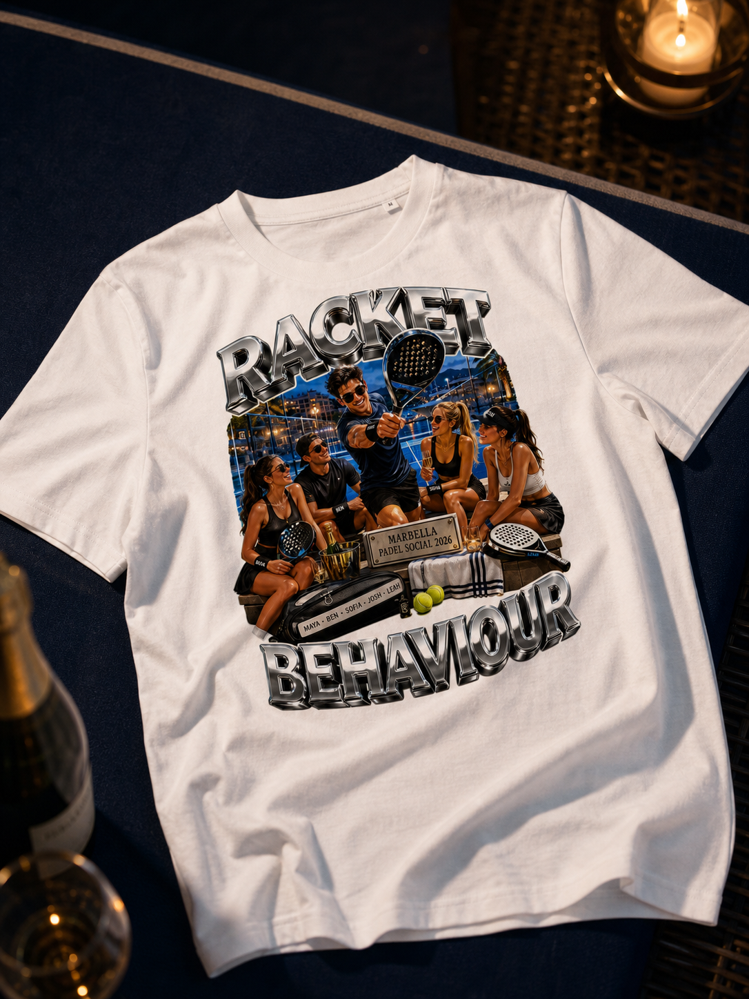 Levyo shirt visual for padel social t shirts