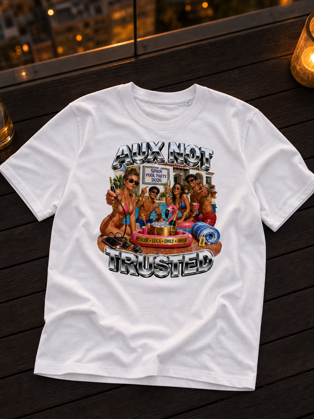Levyo shirt visual for pool party t shirts