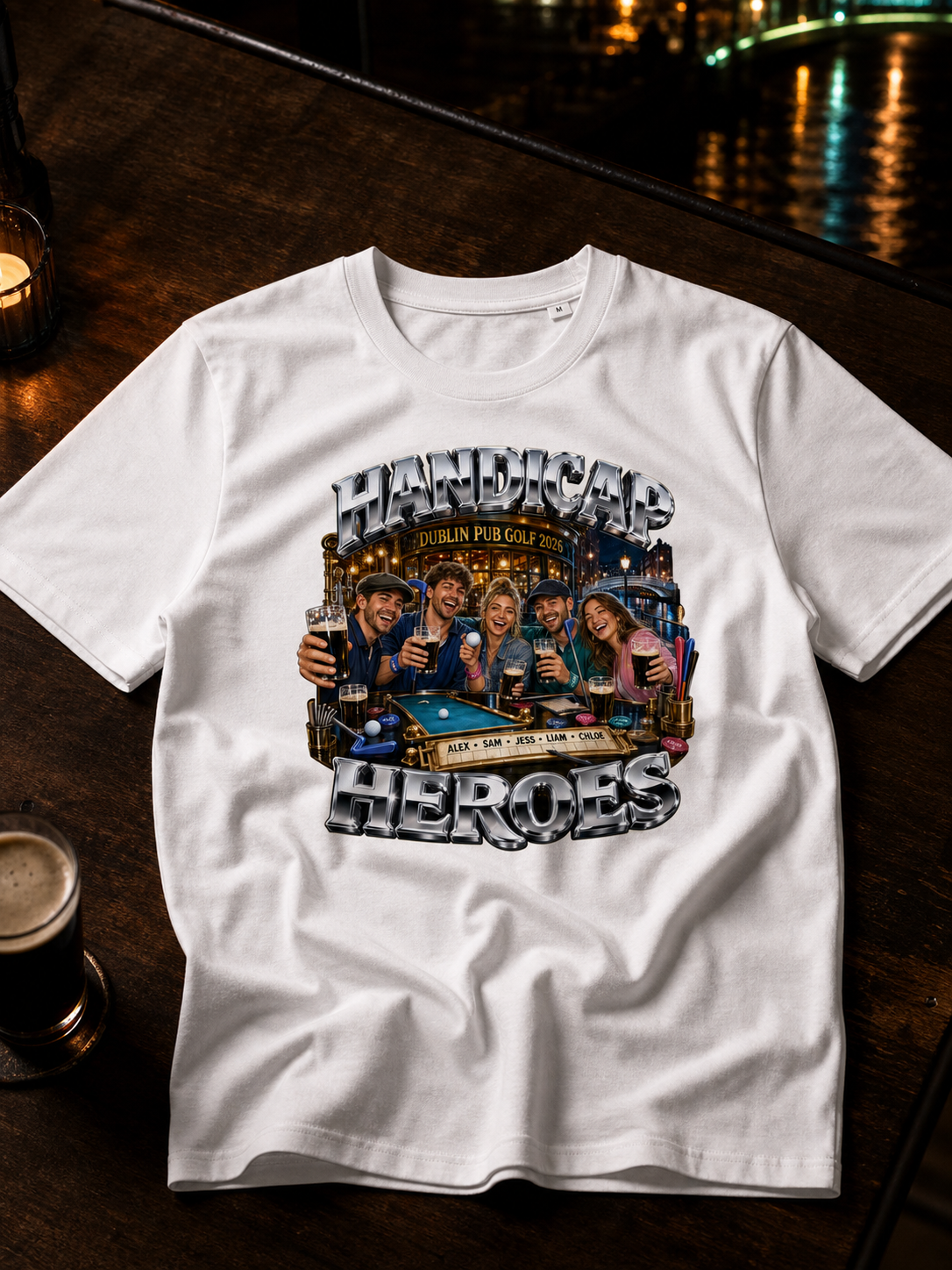 Levyo shirt visual for pub golf t shirts