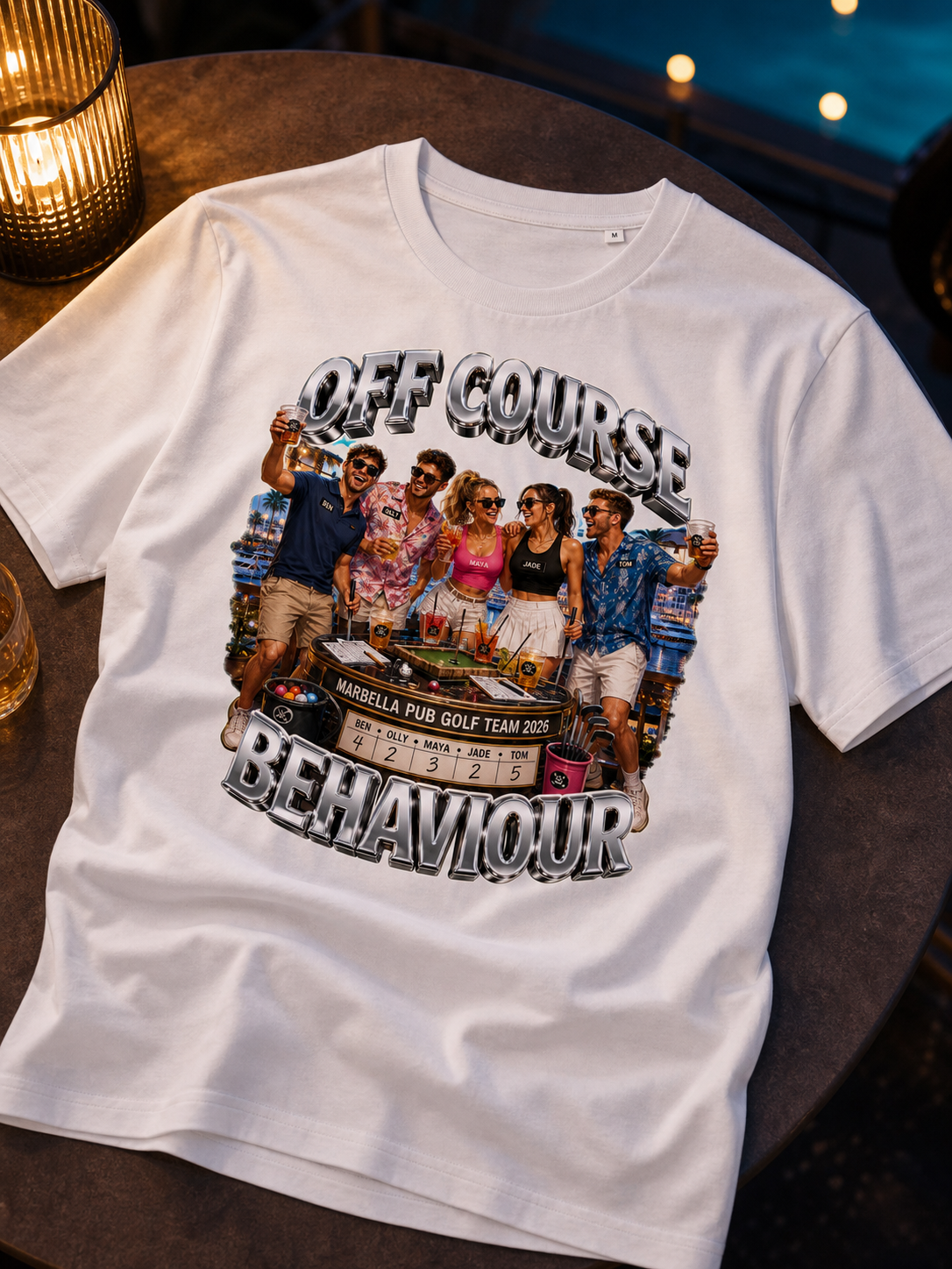 Levyo shirt visual for pub golf team t shirts