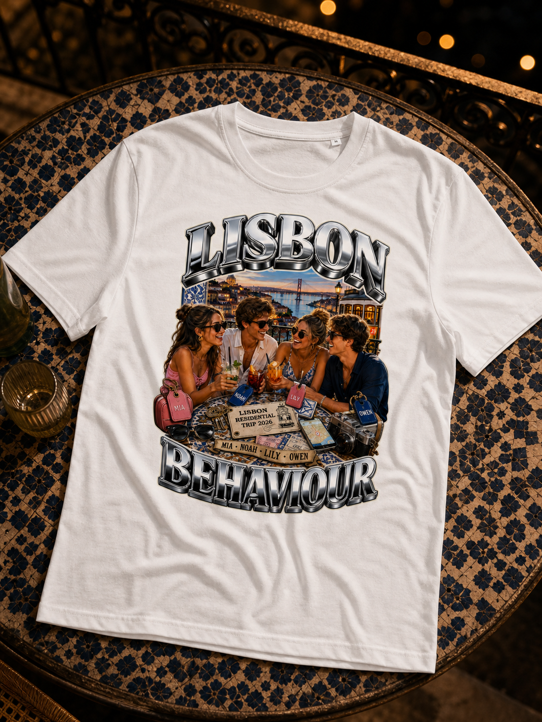 Levyo shirt visual for residential trip t shirts