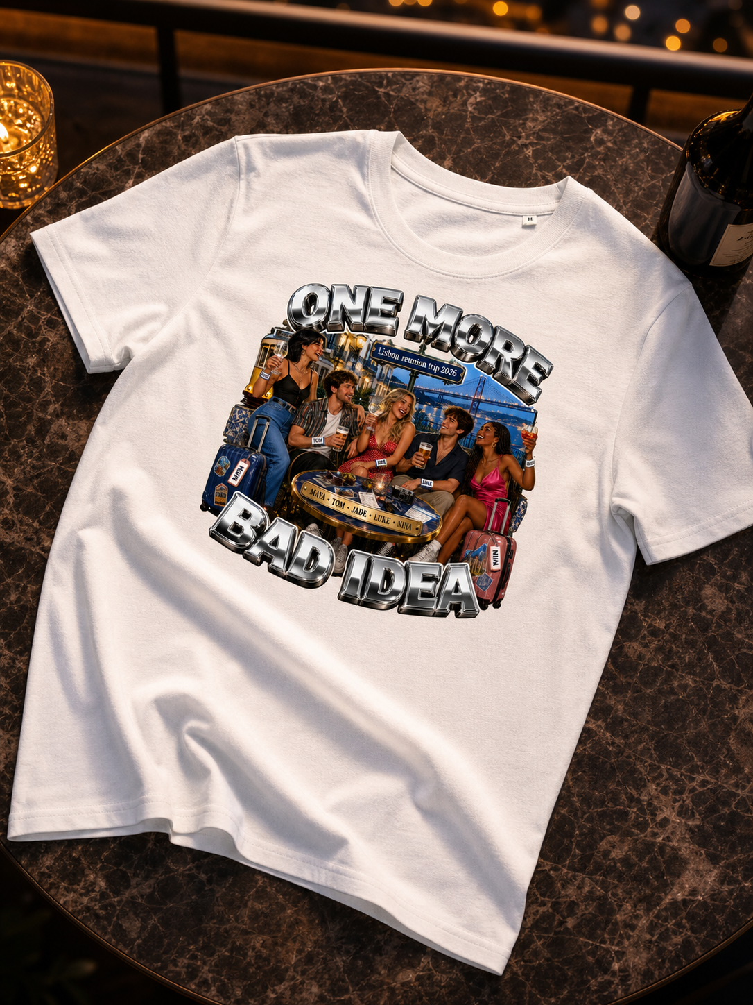Levyo shirt visual for reunion trip t shirts