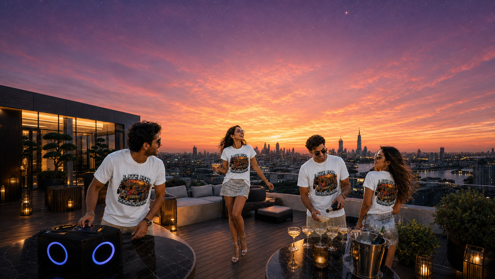 Rooftop Party T Shirts Levyo shirt visual