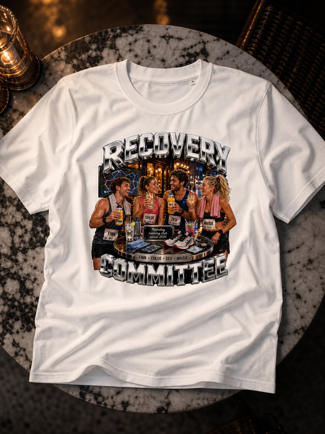 Levyo shirt visual for running club social t shirts