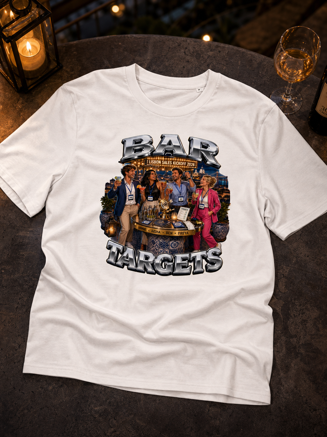 Levyo shirt visual for sales kickoff t shirts