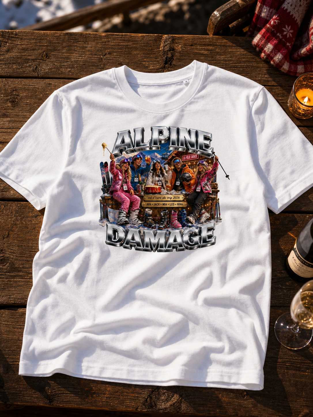 Levyo shirt visual for ski trip t shirts