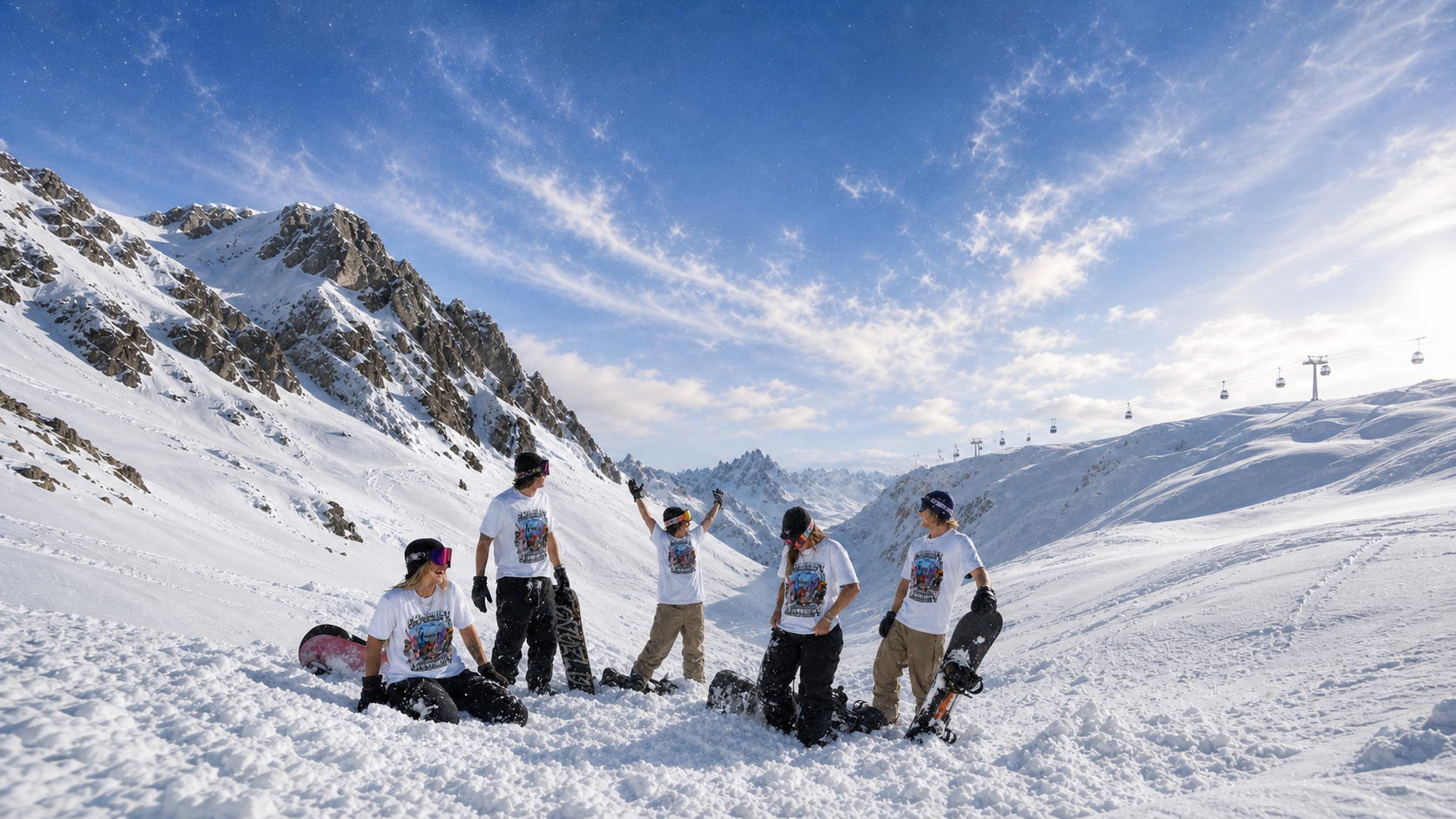 Snowboarding Trip T Shirts Levyo shirt visual