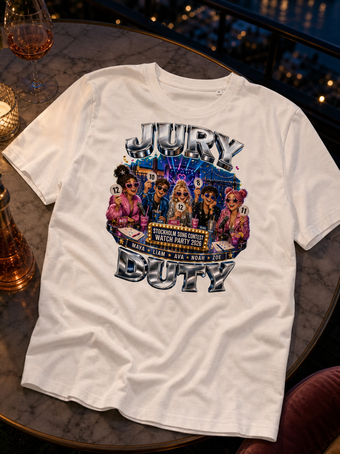 Levyo shirt visual for song contest watch party t shirts