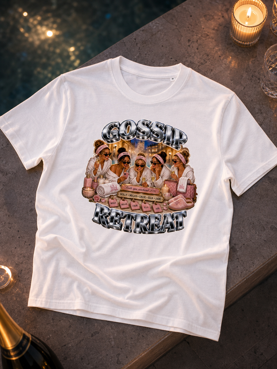 Levyo shirt visual for spa weekend t shirts