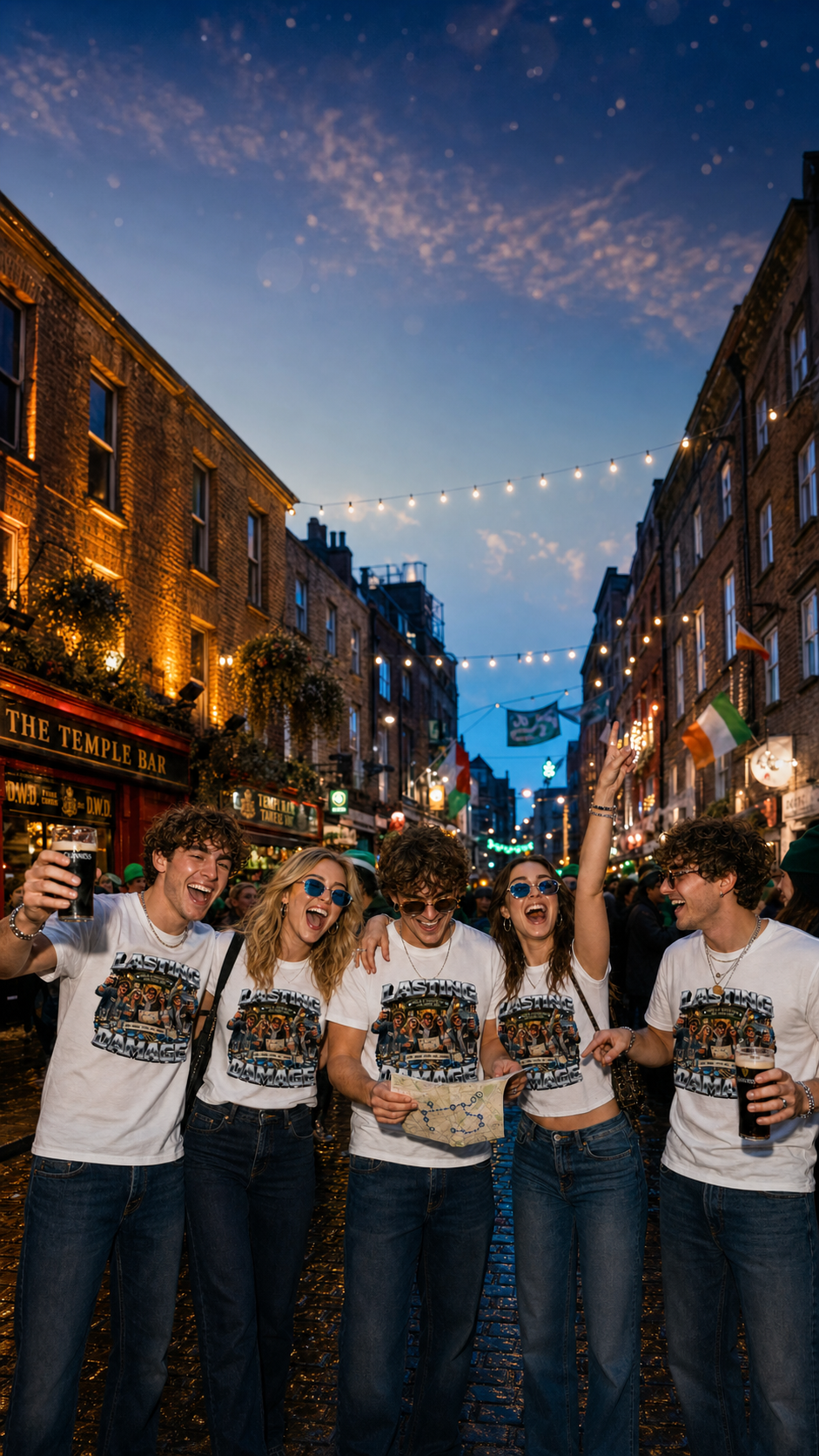 ST Patricks DAY BAR Crawl T Shirts Levyo shirt visual