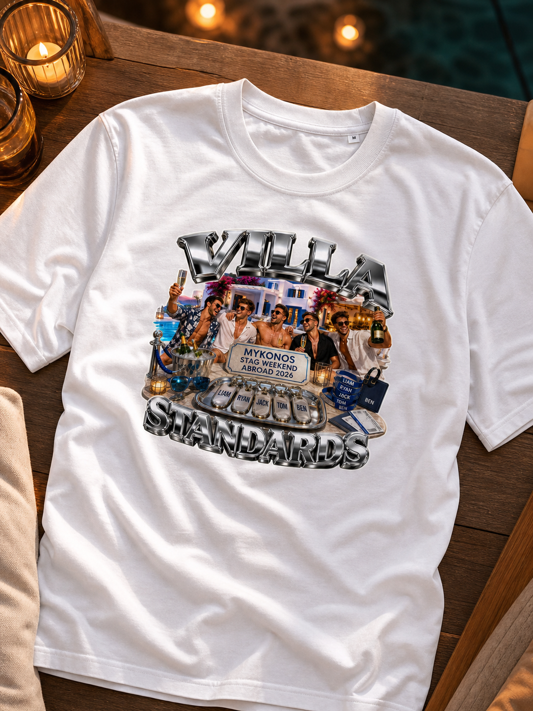 Levyo shirt visual for stag weekend abroad t shirts