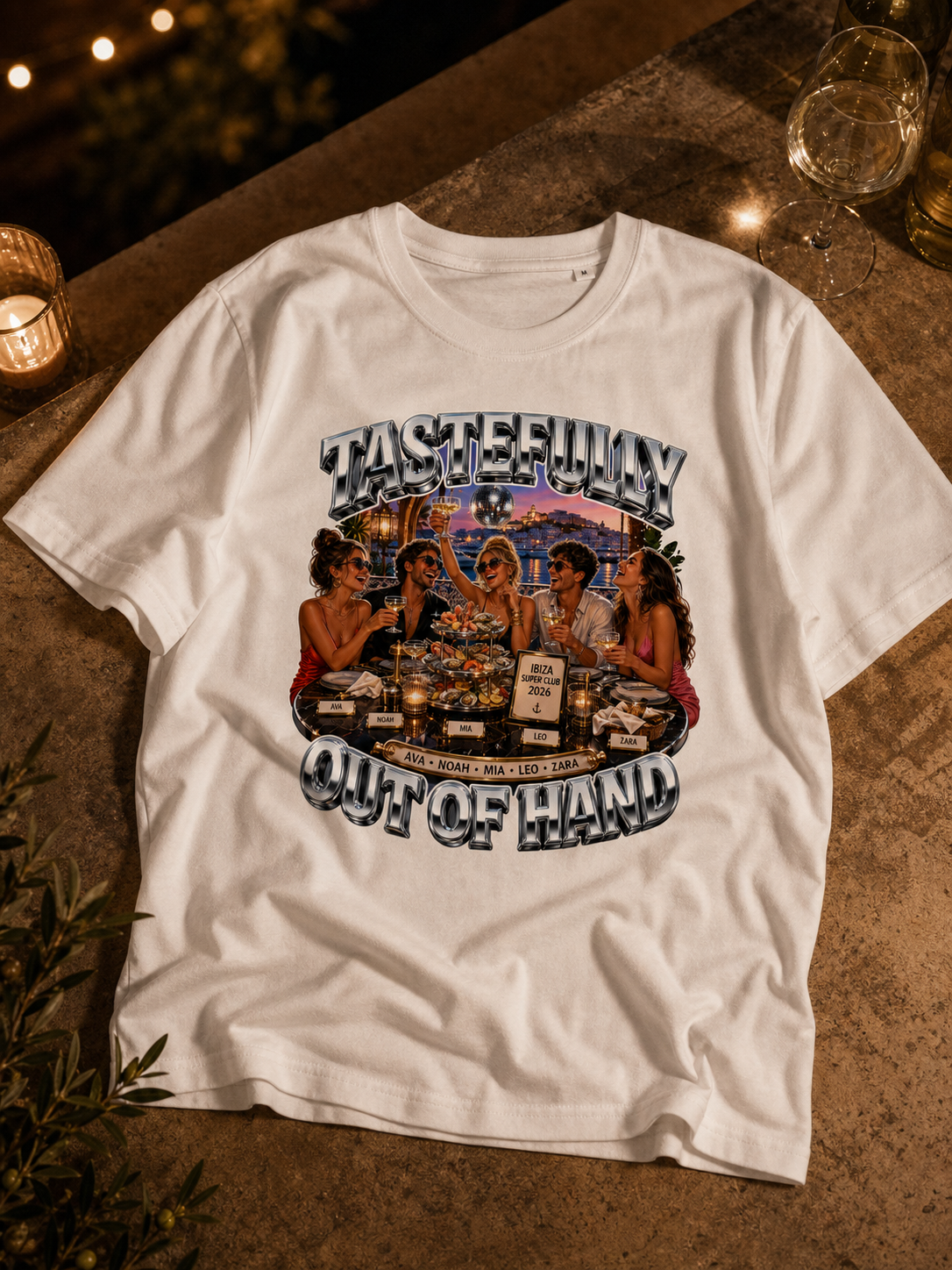 Levyo shirt visual for supper club t shirts