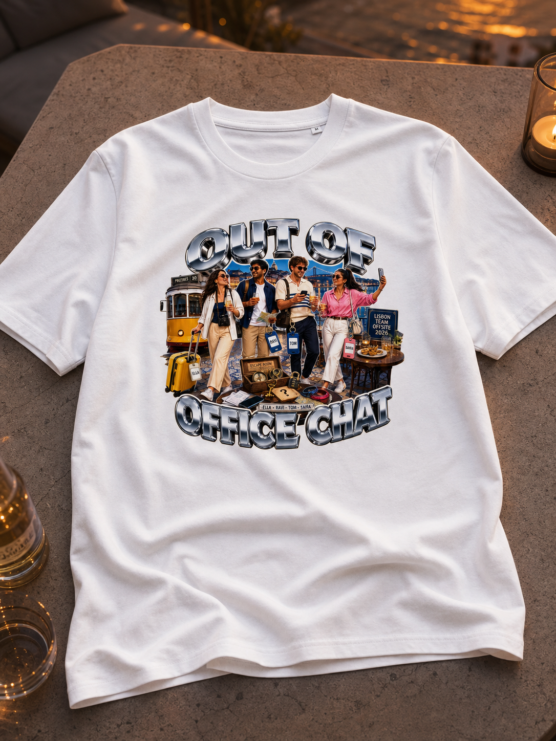 Levyo shirt visual for team offsite t shirts