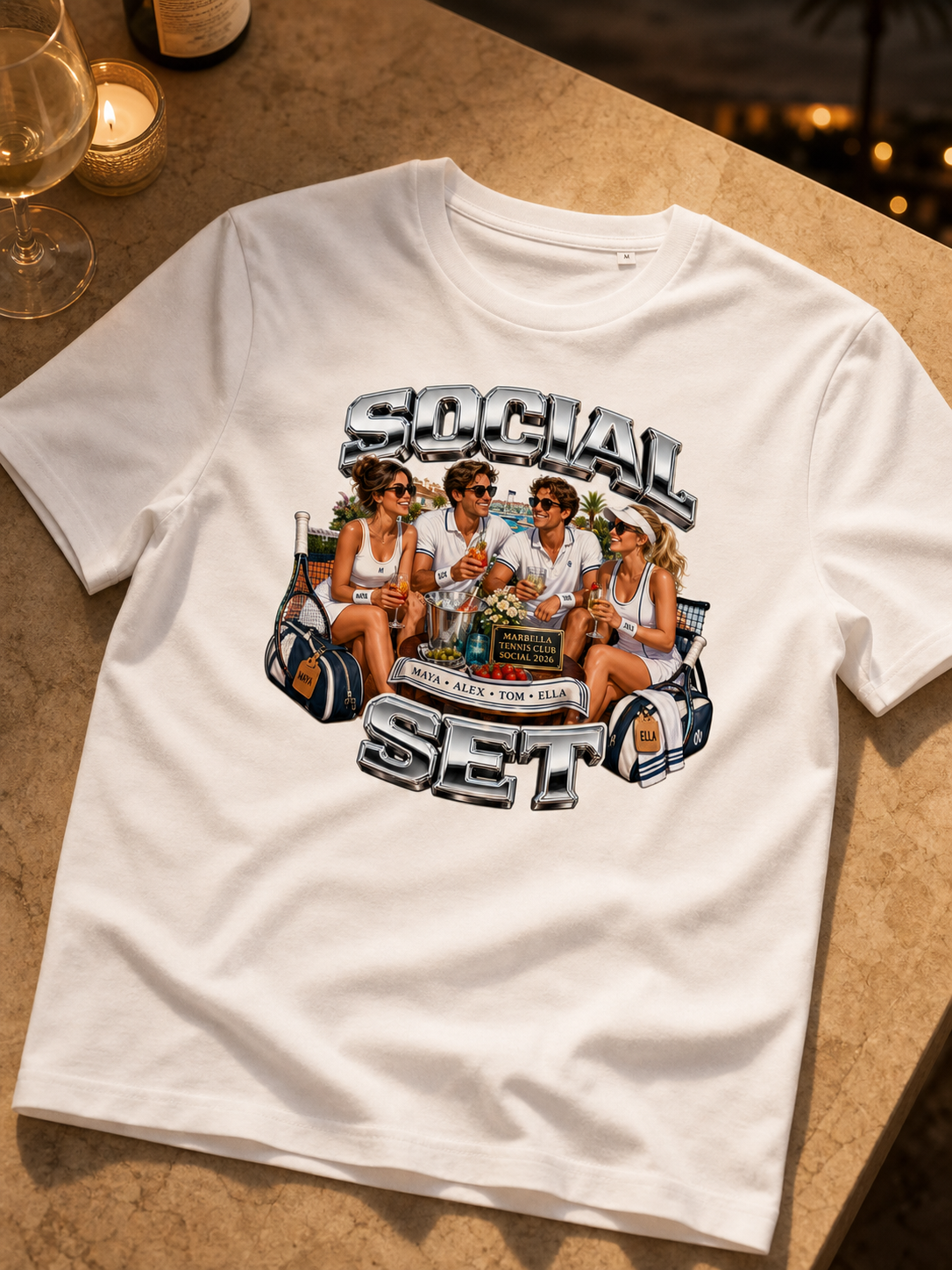 Levyo shirt visual for tennis club social t shirts
