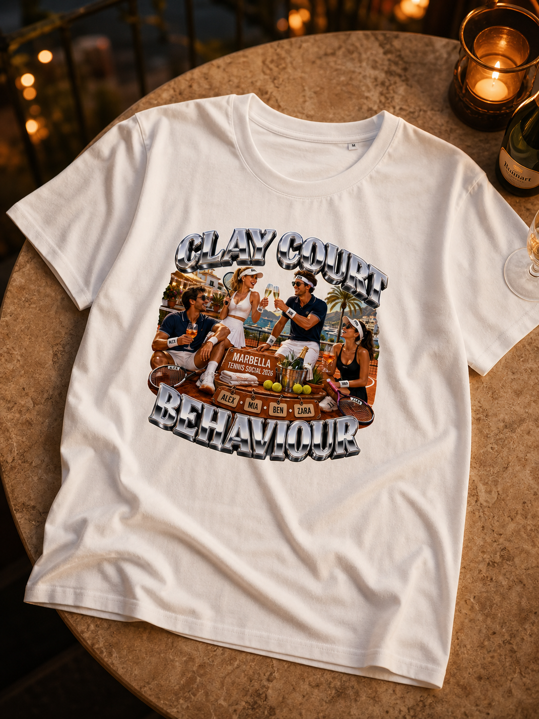 Levyo shirt visual for tennis social t shirts