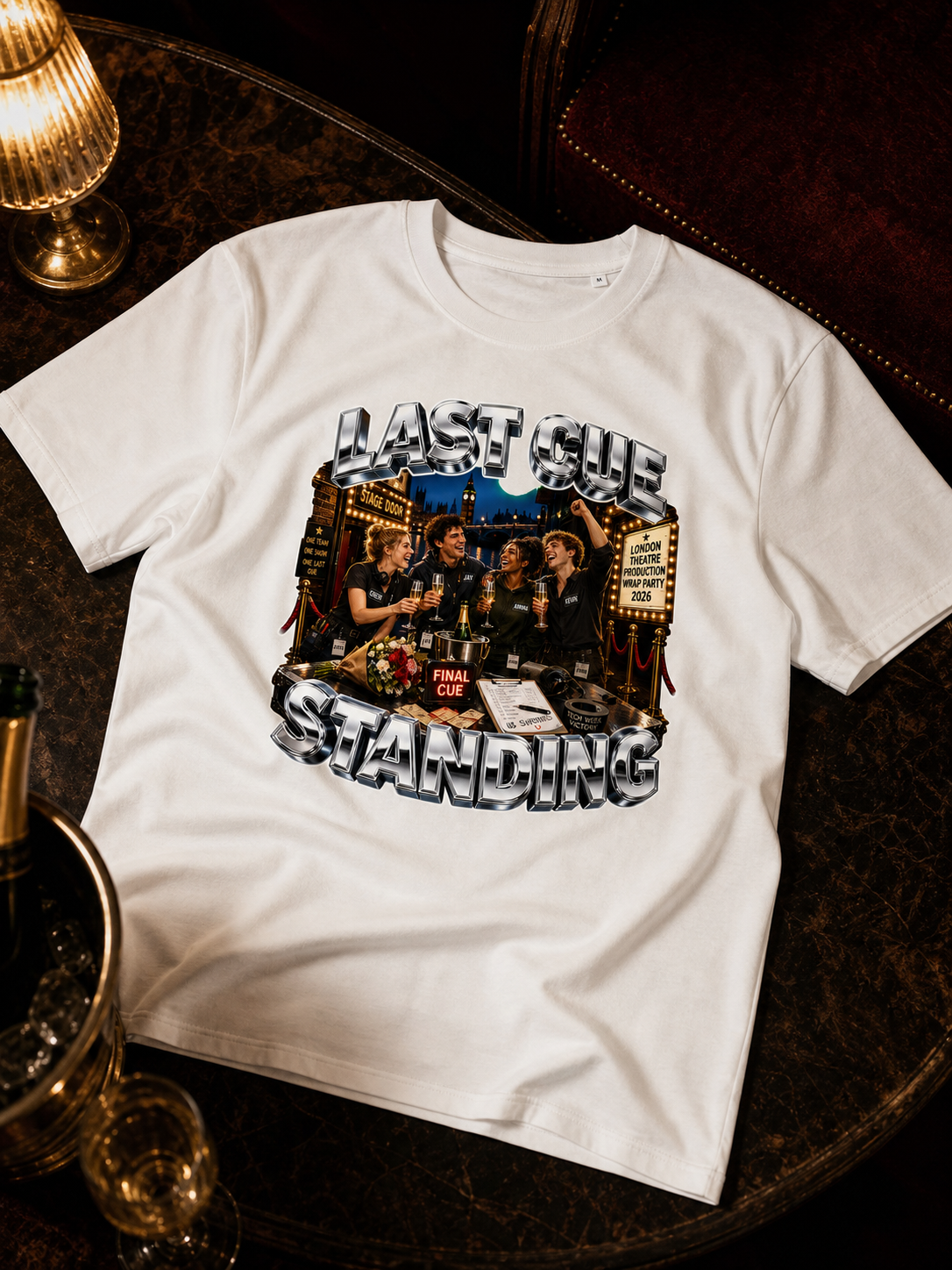 Levyo shirt visual for theatre production wrap party t shirts