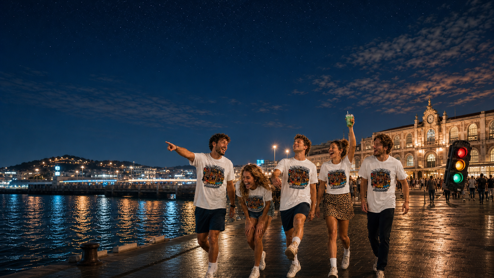Traffic Light BAR Crawl T Shirts Levyo shirt visual