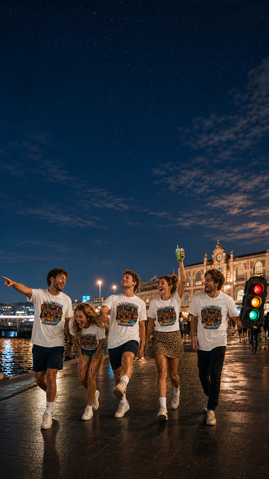 Traffic Light BAR Crawl T Shirts Levyo shirt visual