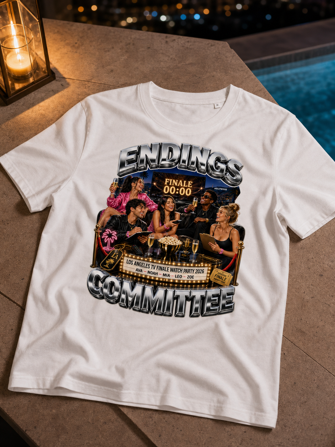 Levyo shirt visual for tv finale watch party t shirts