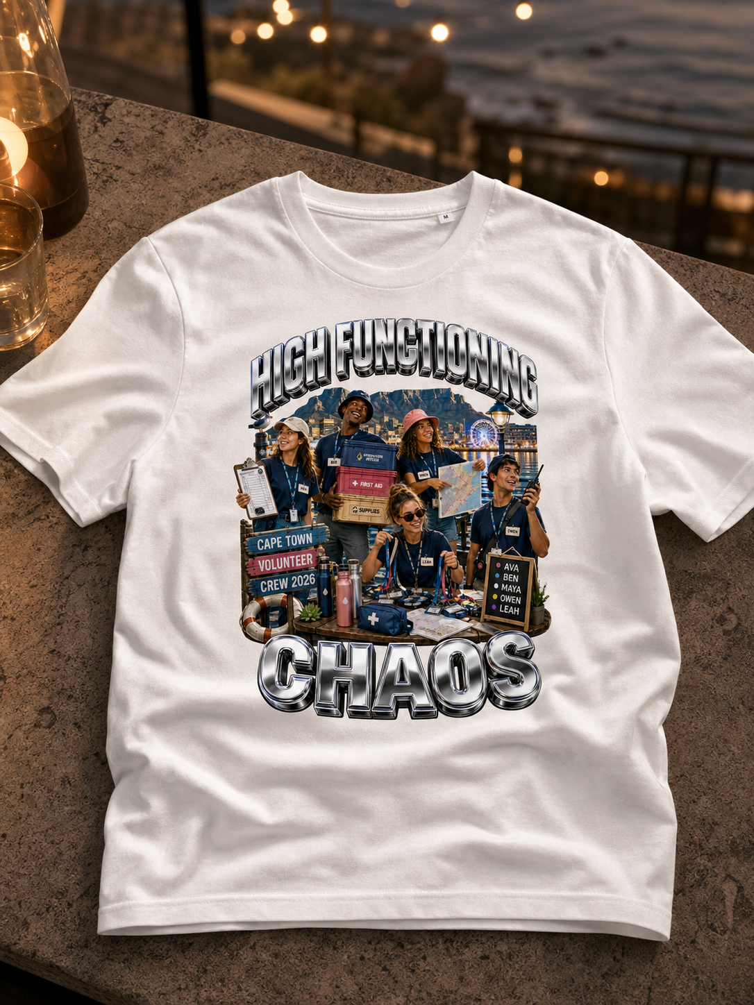 Levyo shirt visual for volunteer crew t shirts