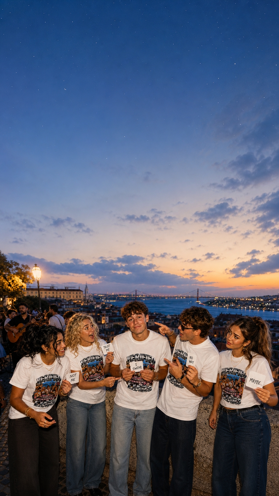 White LIE Party T Shirts Levyo shirt visual