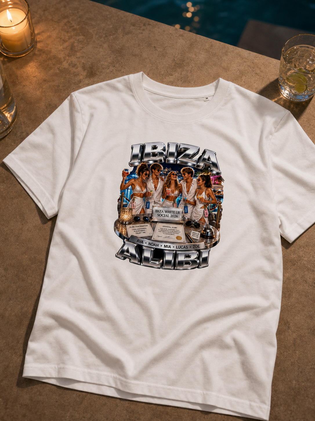 Levyo shirt visual for white lie social t shirts